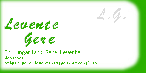 levente gere business card